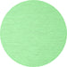 Round Abstract Emerald Green Contemporary Rug, con2130emgrn