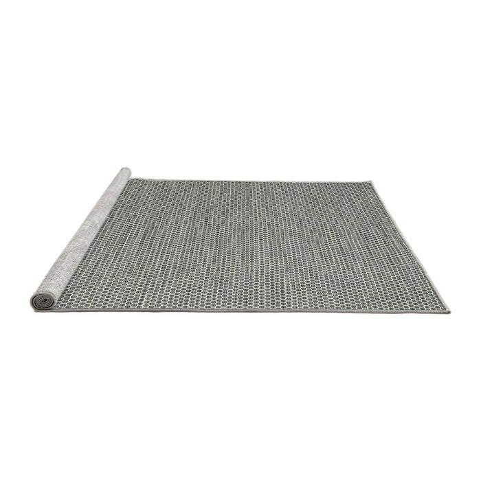 Serging Thickness of Machine Washable Contemporary Gray Rug, wshcon2131
