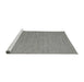 Serging Thickness of Machine Washable Contemporary Gray Rug, wshcon2131