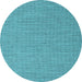 Round Machine Washable Abstract Light Blue Contemporary Rug, wshcon2131lblu