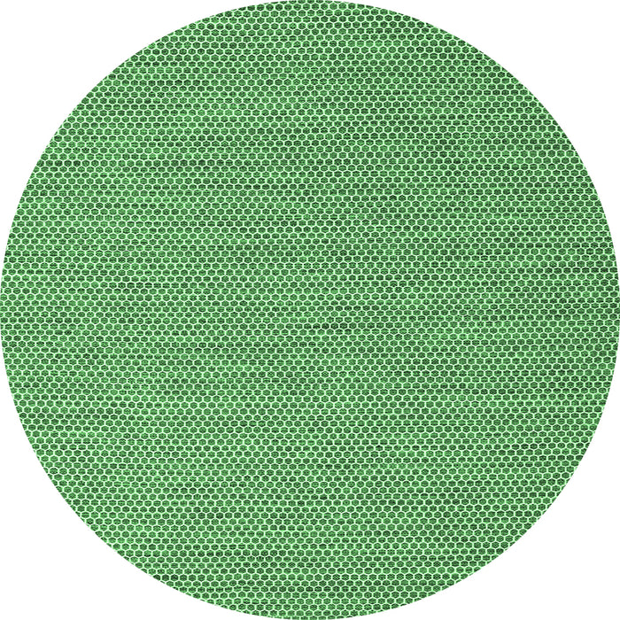 Round Abstract Emerald Green Contemporary Rug, con2131emgrn