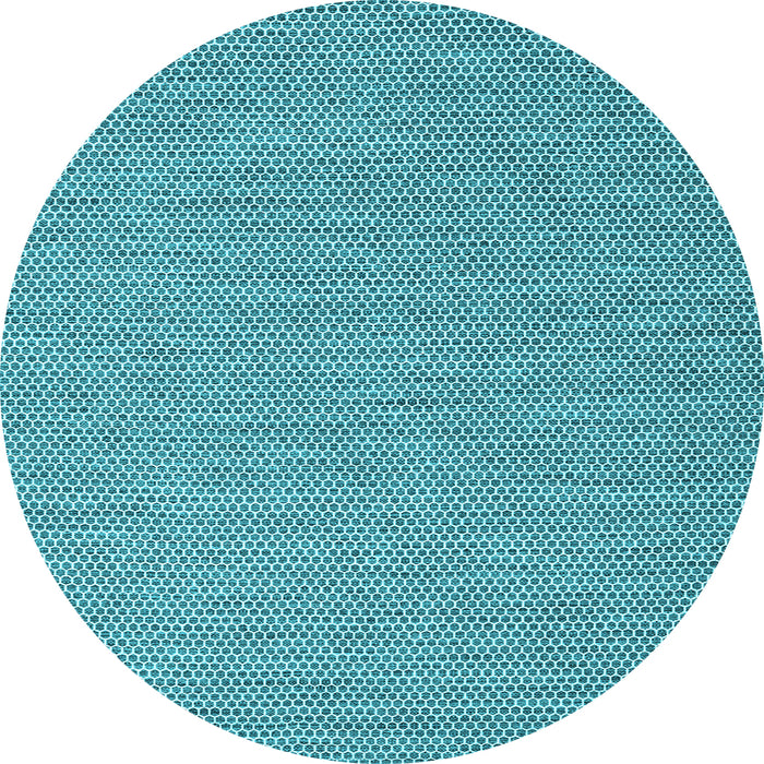 Round Abstract Light Blue Contemporary Rug, con2131lblu