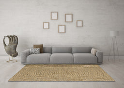 Machine Washable Abstract Brown Contemporary Rug in a Living Room,, wshcon2131brn
