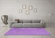 Machine Washable Abstract Purple Contemporary Area Rugs in a Living Room, wshcon2131pur