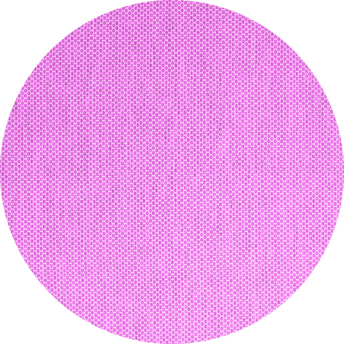 Round Abstract Pink Contemporary Rug, con2132pnk