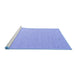 Sideview of Machine Washable Abstract Blue Contemporary Rug, wshcon2132blu