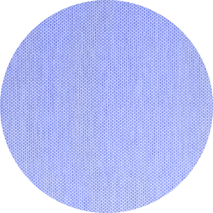 Round Machine Washable Abstract Blue Contemporary Rug, wshcon2132blu