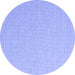 Round Abstract Blue Contemporary Rug, con2132blu