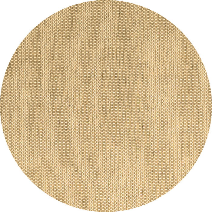 Round Abstract Brown Contemporary Rug, con2132brn