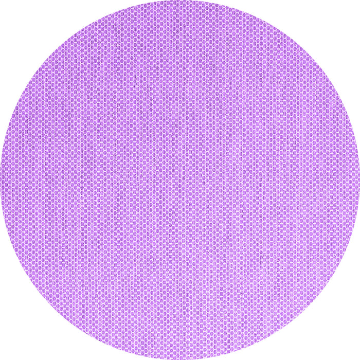 Round Machine Washable Abstract Purple Contemporary Area Rugs, wshcon2132pur