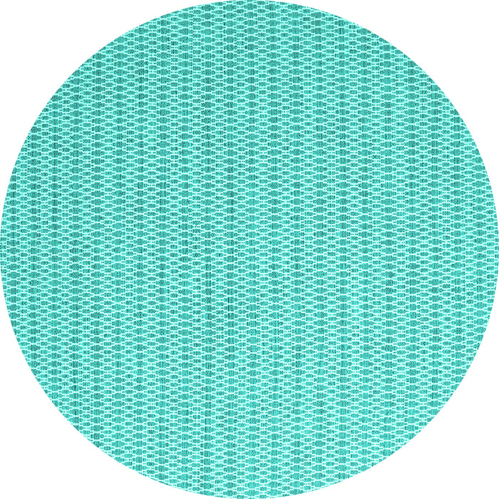 Round Machine Washable Abstract Turquoise Contemporary Area Rugs, wshcon2133turq