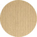 Round Abstract Brown Contemporary Rug, con2133brn