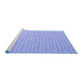 Sideview of Machine Washable Abstract Blue Contemporary Rug, wshcon2133blu