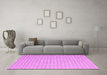 Machine Washable Abstract Pink Contemporary Rug in a Living Room, wshcon2133pnk