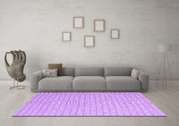 Machine Washable Abstract Purple Contemporary Rug, wshcon2133pur