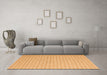 Machine Washable Abstract Orange Contemporary Area Rugs in a Living Room, wshcon2133org