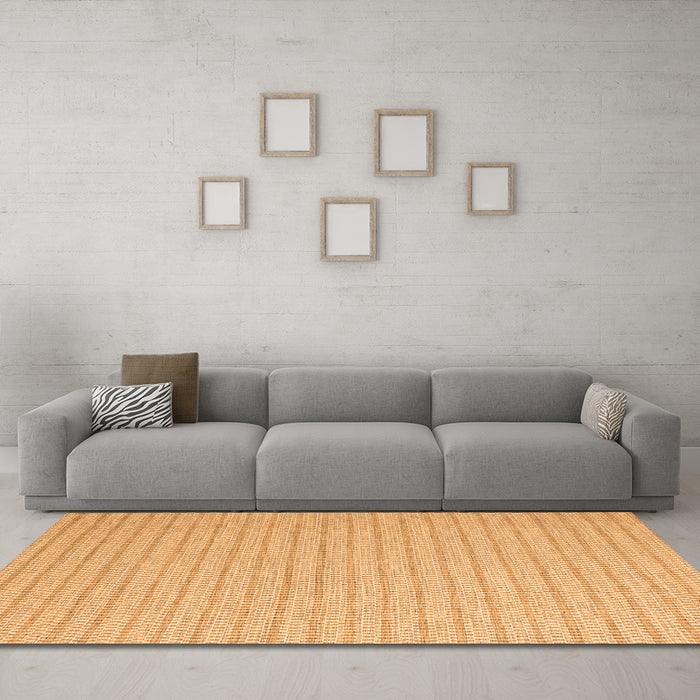 Machine Washable Abstract Orange Contemporary Area Rugs in a Living Room, wshcon2133org