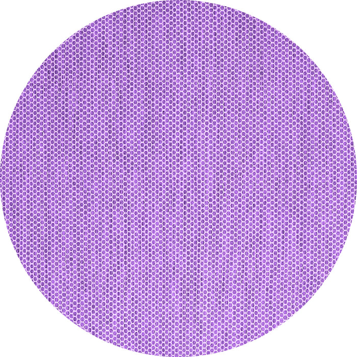 Round Machine Washable Abstract Purple Contemporary Area Rugs, wshcon2134pur