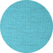 Round Machine Washable Abstract Light Blue Contemporary Rug, wshcon2134lblu