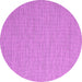 Round Machine Washable Abstract Pink Contemporary Rug, wshcon2134pnk