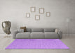 Machine Washable Abstract Purple Contemporary Area Rugs in a Living Room, wshcon2134pur