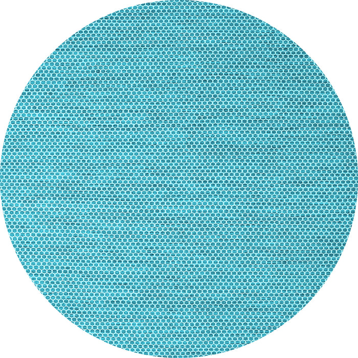 Round Abstract Light Blue Contemporary Rug, con2134lblu
