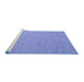 Sideview of Machine Washable Abstract Blue Contemporary Rug, wshcon2134blu