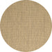 Round Abstract Brown Contemporary Rug, con2134brn