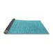 Sideview of Abstract Light Blue Contemporary Rug, con2134lblu