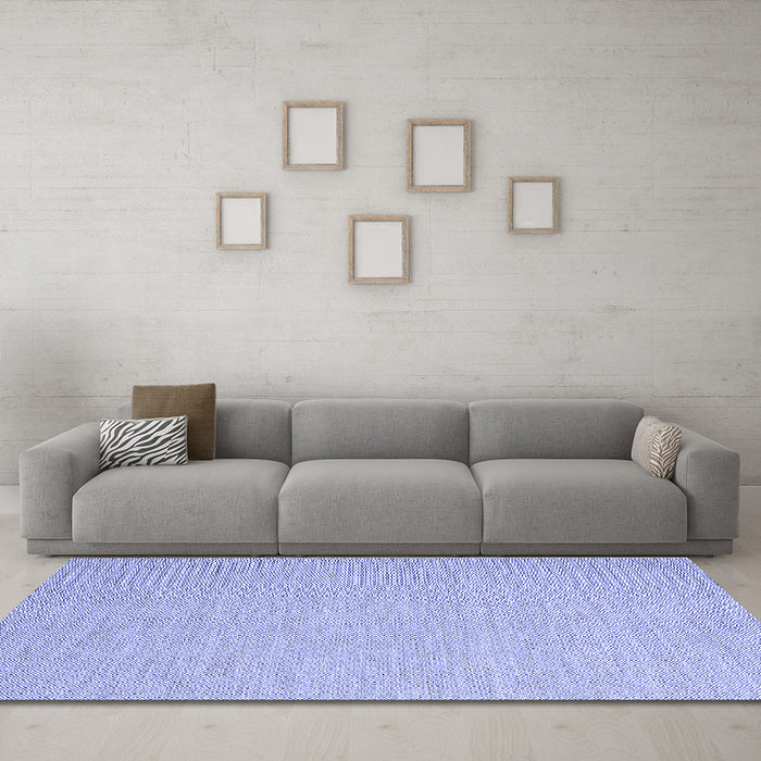 Machine Washable Abstract Blue Contemporary Rug in a Living Room, wshcon2135blu