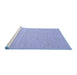 Sideview of Machine Washable Abstract Blue Contemporary Rug, wshcon2135blu