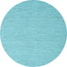 Round Machine Washable Abstract Light Blue Contemporary Rug, wshcon2135lblu