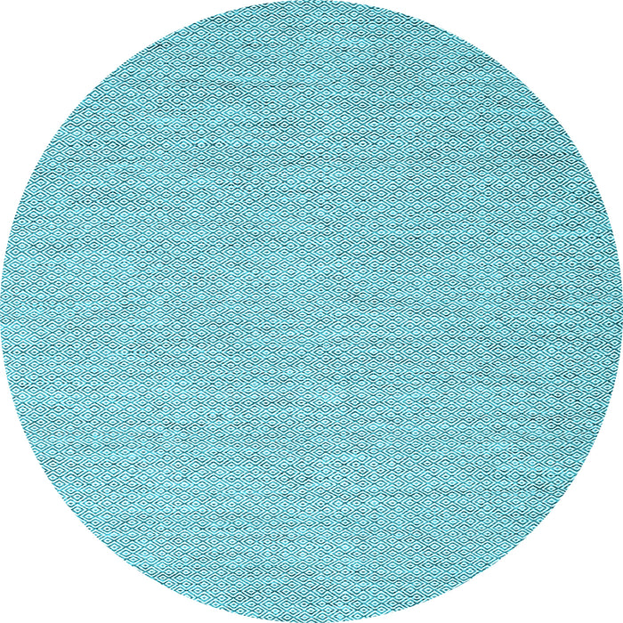 Round Abstract Light Blue Contemporary Rug, con2135lblu