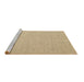 Sideview of Machine Washable Abstract Brown Contemporary Rug, wshcon2135brn