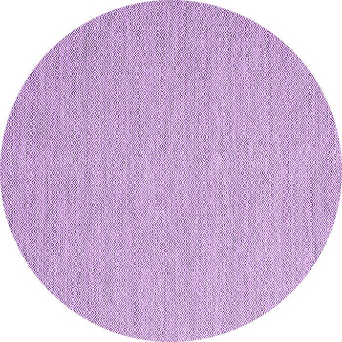 Round Machine Washable Abstract Purple Contemporary Area Rugs, wshcon2135pur
