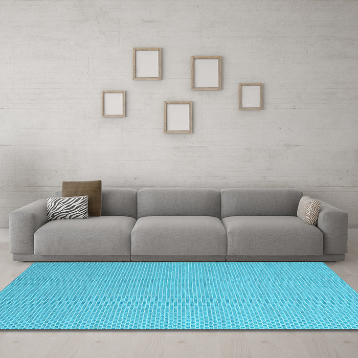 Machine Washable Abstract Light Blue Contemporary Rug in a Living Room, wshcon2136lblu