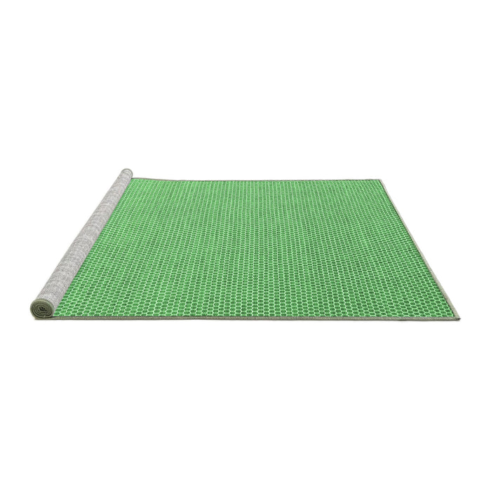 Sideview of Machine Washable Abstract Emerald Green Contemporary Area Rugs, wshcon2136emgrn