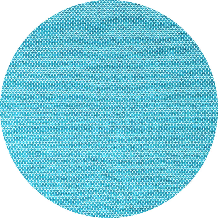 Round Abstract Light Blue Contemporary Rug, con2136lblu