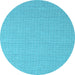 Round Abstract Light Blue Contemporary Rug, con2136lblu