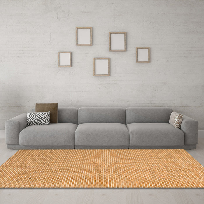 Machine Washable Abstract Orange Contemporary Area Rugs in a Living Room, wshcon2136org