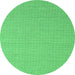 Square Abstract Green Contemporary Rug, con2136grn