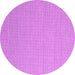 Round Machine Washable Abstract Pink Contemporary Rug, wshcon2136pnk