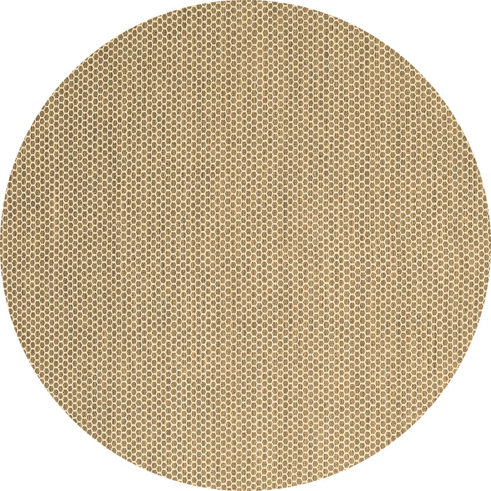 Round Abstract Brown Contemporary Rug, con2136brn