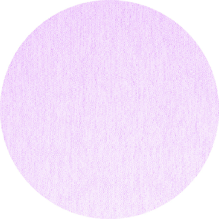Round Machine Washable Solid Purple Modern Area Rugs, wshcon2137pur