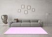 Machine Washable Solid Pink Modern Rug in a Living Room, wshcon2137pnk