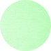 Round Solid Emerald Green Modern Rug, con2137emgrn