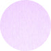 Round Solid Purple Modern Rug, con2137pur