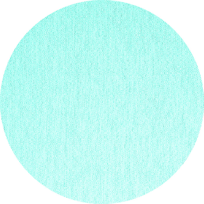Round Solid Turquoise Modern Rug, con2137turq