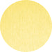 Round Machine Washable Solid Yellow Modern Rug, wshcon2137yw