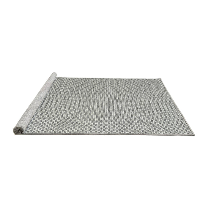 Serging Thickness of Machine Washable Contemporary Grey Gray Rug, wshcon2138